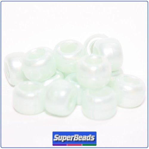 50332 海の泡(SeaForm) パール 9x6mm(標準) バレル ポニービーズ (100個)