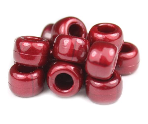 50769 ダーク クランベリー パール 9x6mm(標準) バレル ポニービーズ (100個)