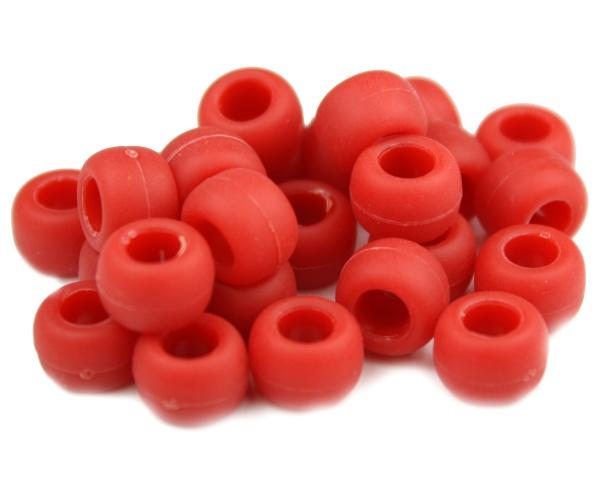 50179 レッド マット(Matte) 9x6mm(標準) バレル ポニービーズ (100個)