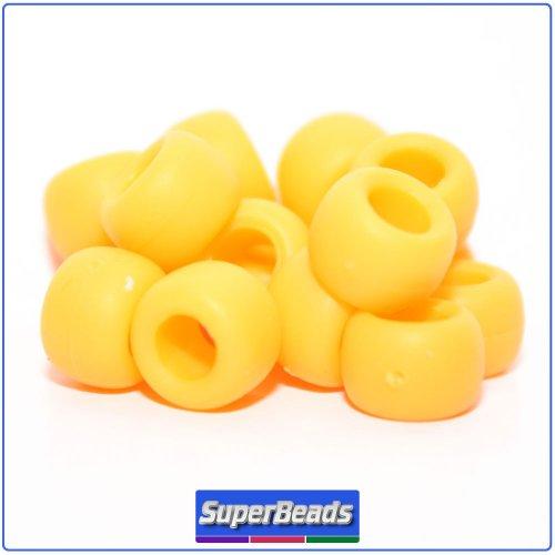 50240 オレンジ マット(Matte) 9x6mm(標準) バレル ポニービーズ (100個)