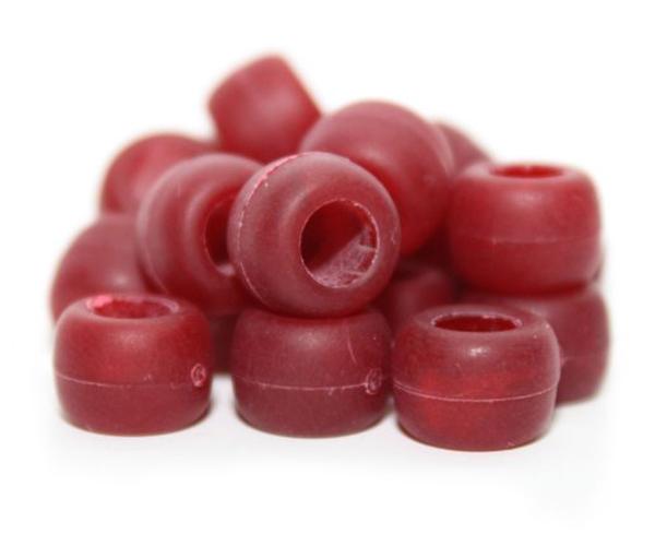 50231 クランベリー マット(Matte) 9x6mm(標準) バレル ポニービーズ (100個)