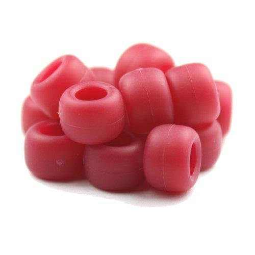 50284 バーガンディ マット(Matte) 9x6mm(標準) バレル ポニービーズ (100個)