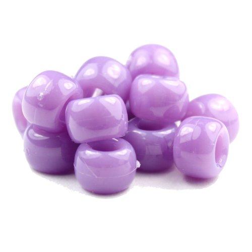 50265 ラベンダー マーブル 9x6mm(標準) バレル ポニービーズ (100個)1枚目の画像