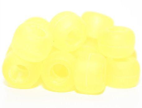 50235 イエロー つや消し 9x6mm(標準) バレル ポニービーズ (100個)