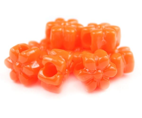 50576 タンジェロ ネオン ブライト 13mm フラワー ポニービーズ (50個)1枚目の画像