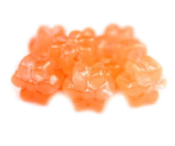 50584 オレンジ 蓄光 13mm フラワー ポニービーズ (50個)