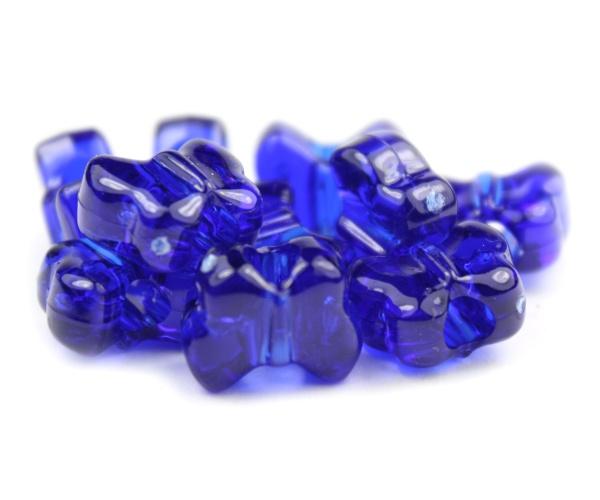 50616 ミッドナイト透明 13x10mm バタフライ ポニービーズ (50個)