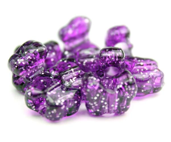 50642 ダーク アメジスト 閃光(Sparkle) 13x10mm バタフライ ポニービーズ (50個)