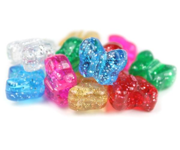 50104 クラシック ミックス 閃光(Sparkle) 13x10mm バタフライ ポニービーズ (50個)1枚目の画像