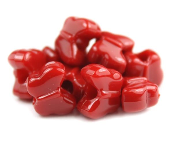 50610 レッド 不透明(Opaque) 13x10mm バタフライ ポニービーズ (50個)