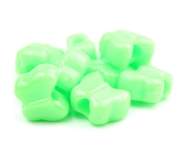 50606 ライム 不透明(Opaque) 13x10mm バタフライ ポニービーズ (50個)