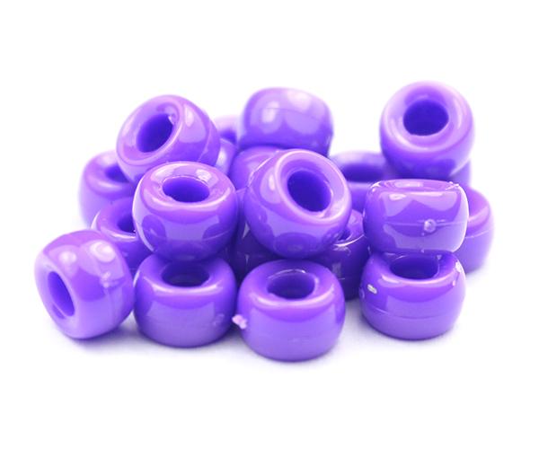 51019 ダーク ライラック 不透明(Opaque) 6.5x4mm ミニ バレル ポニービーズ (200個)