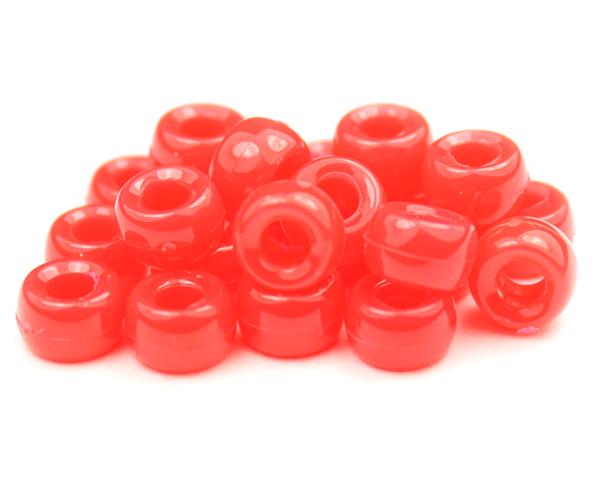 51025 ブライト レッド 不透明(Opaque) 6.5x4mm ミニ バレル ポニービーズ (200個)