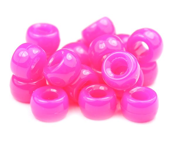 51033 マゼンタ ネオン ブライト 6.5x4mm ミニ バレル ポニービーズ (200個)