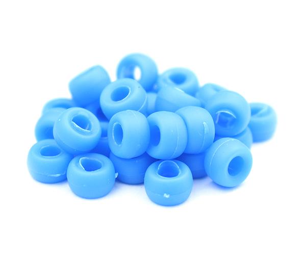 51022 トゥルー ブルー マット(Matte) 6.5x4mm ミニ バレル ポニービーズ (200個)