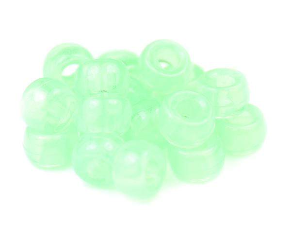 51006 グリーン 蓄光 6.5x4mm ミニ バレル ポニービーズ (200個)