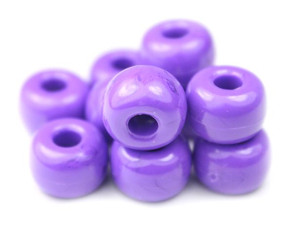 50751 ダーク ライラック 不透明(Opaque) 11x8mm ラージ バレル ポニービーズ (50個)