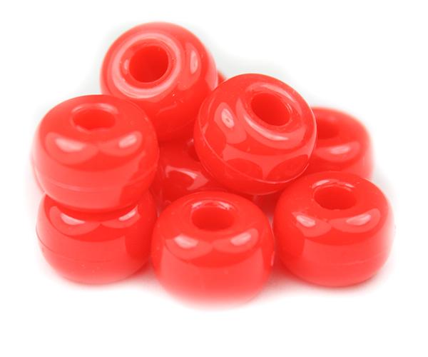 52005 ブライト レッド 不透明(Opaque) 11x8mm ラージ バレル ポニービーズ (50個)