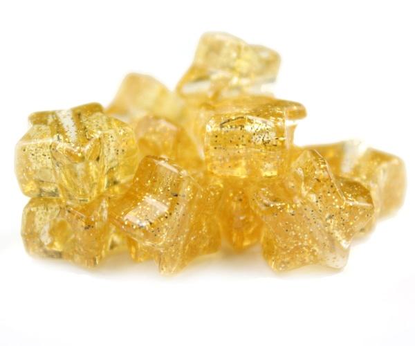 50215 ゴールド 閃光(Sparkle) 13mm スター ポニービーズ (50個)