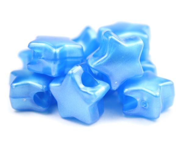 50689 ダーク ブルー パール 13mm スター ポニービーズ (50個)1枚目の画像