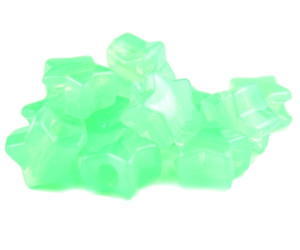 50312 グリーン 蓄光 13mm スター ポニービーズ (50個)