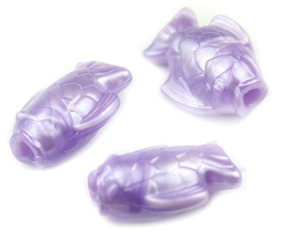 57246 ライト パープル パール 25mm サカナ ポニービーズ (10個)