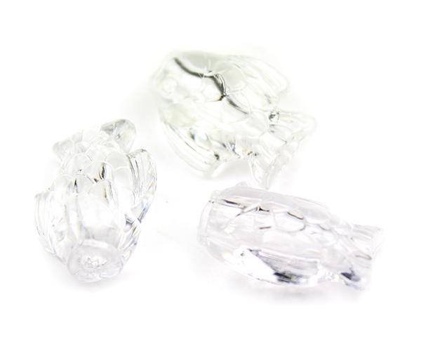 57167 クリスタル 透明 25mm サカナ ポニービーズ (10個)1枚目の画像