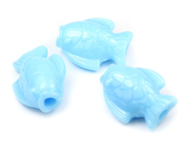 57195 ベイビーブルー 不透明(Opaque) 25mm サカナ ポニービーズ (10個)1枚目の画像