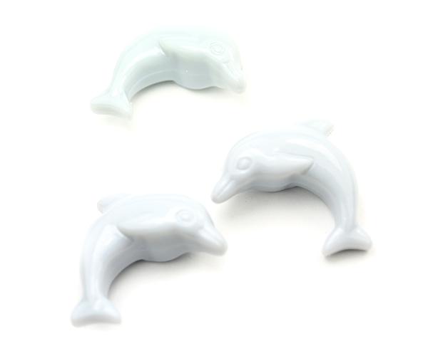 57125 グレイ 不透明(Opaque) 25mm ドルフィン ポニービーズ (10個)1枚目の画像