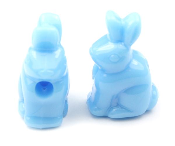 57044 ベイビーブルー 不透明(Opaque) 25mm ウサギ ポニービーズ (10個)1枚目の画像