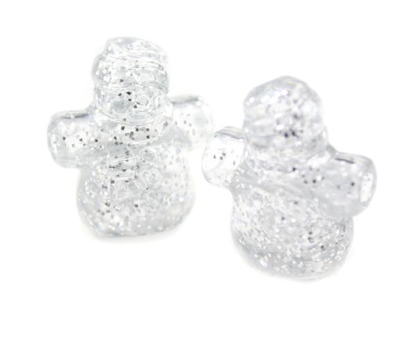 57268 シルバー 閃光(Sparkle) 25mm スノーマン ポニービーズ (10個)