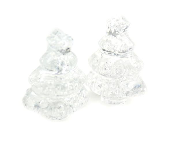 57284 シルバー 閃光(Sparkle) 25mm クリスマス ツリー ポニービーズ (10個)