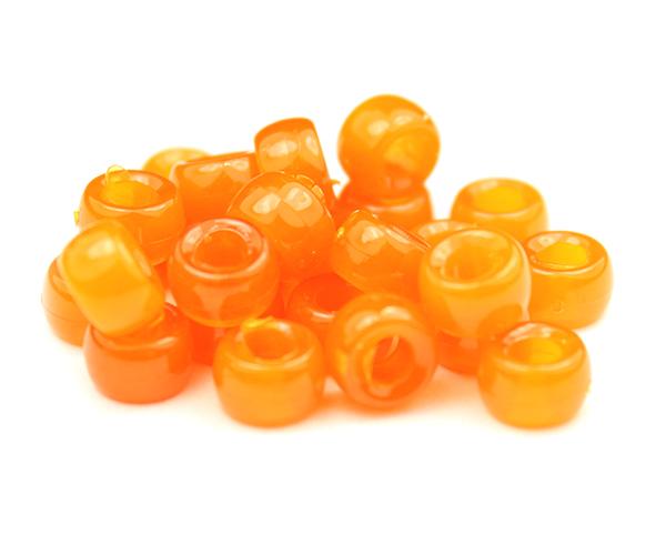 51026 タイガー・コーラル 透明 6.5x4mm ミニ バレル ポニービーズ (200個)