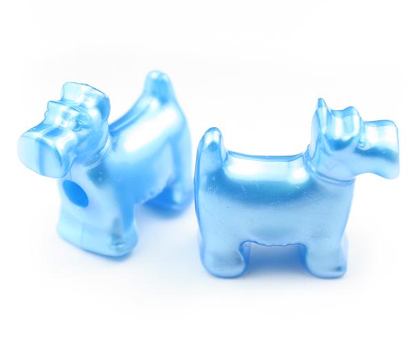 57009 ダーク ブルー パール 25mm スコッティ ドッグ ポニービーズ (10個)