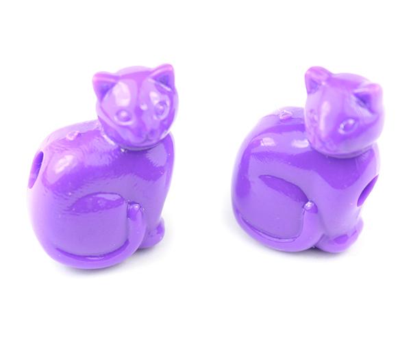 57196 ダーク ライラック 不透明(Opaque) 25mm ネコ ポニービーズ (10個)