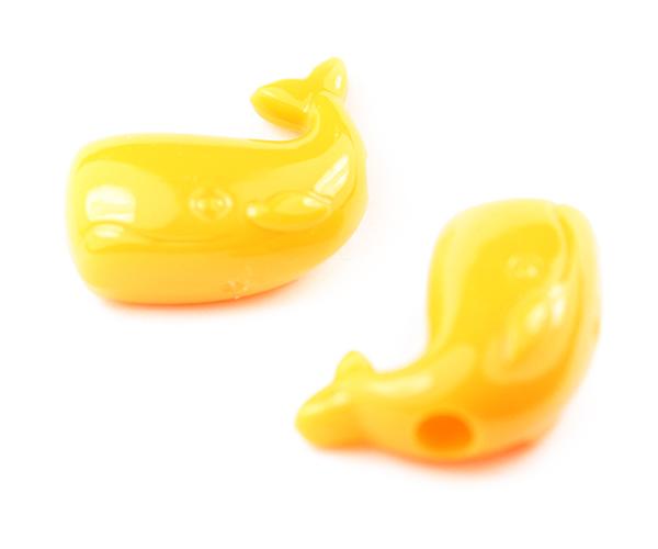 57140 オレンジ 不透明(Opaque) 25mm クジラ ポニービーズ (10個)