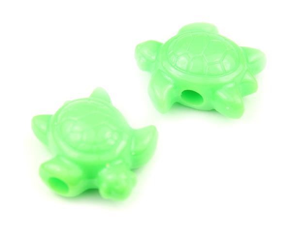 57123 ライム 不透明(Opaque) 25mm ウミガメ ポニービーズ (10個)
