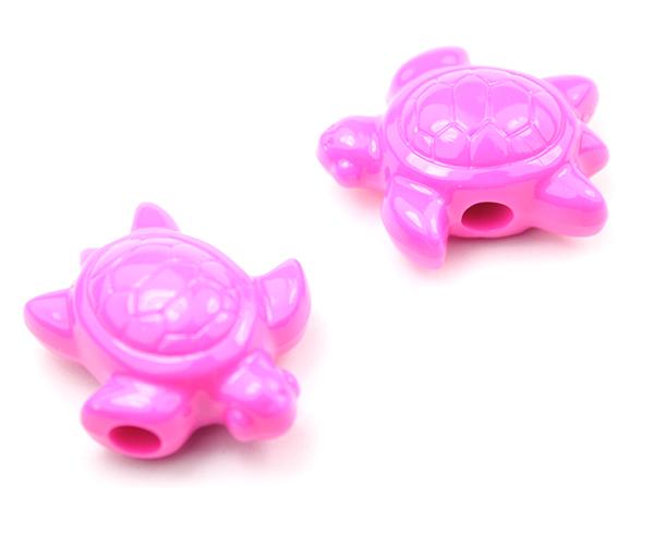 57131 ダーク ピンク 不透明(Opaque) 25mm ウミガメ ポニービーズ (10個)