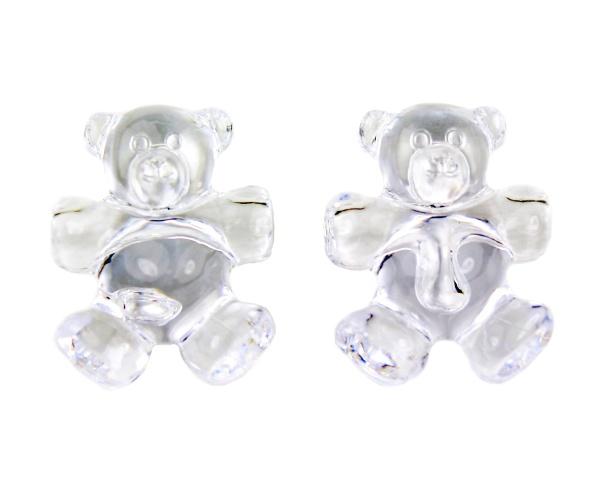 57168 クリスタル 透明 25mm テディベア ポニービーズ (10個)1枚目の画像