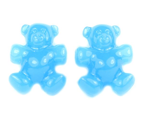 57385 ブルー 蓄光 25mm テディベア ポニービーズ (10個)1枚目の画像