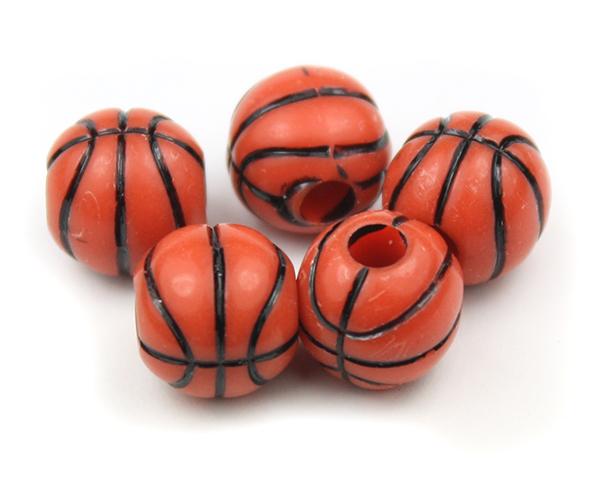 50729 オレンジ 不透明(Opaque) 12mm Round バスケットボール (12個)