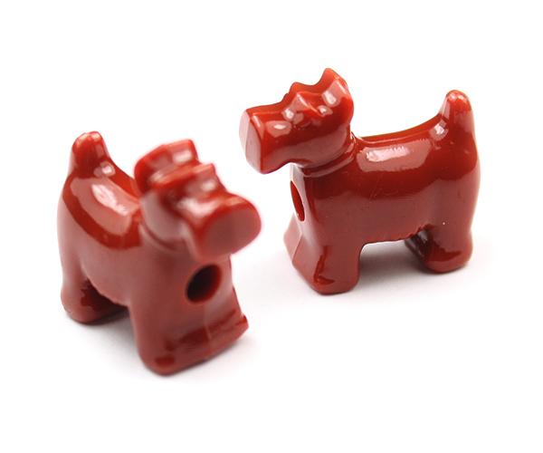 57004 さび 不透明(Opaque) 25mm スコッティ ドッグ ポニービーズ (10個)1枚目の画像