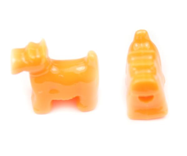 57225 オレンジ 不透明(Opaque) 25mm スコッティ ドッグ ポニービーズ (10個)1枚目の画像