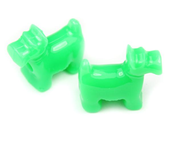 57237 バッタ ネオン ブライト 25mm スコッティ ドッグ ポニービーズ (10個)