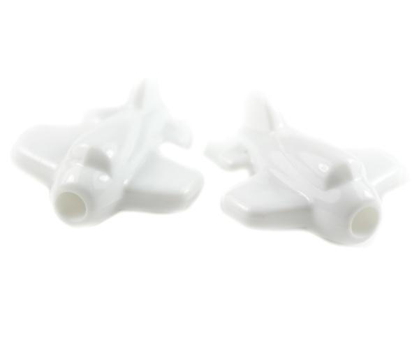 57301 ホワイト 不透明(Opaque) 25mm 飛行機 ポニービーズ (10個)1枚目の画像