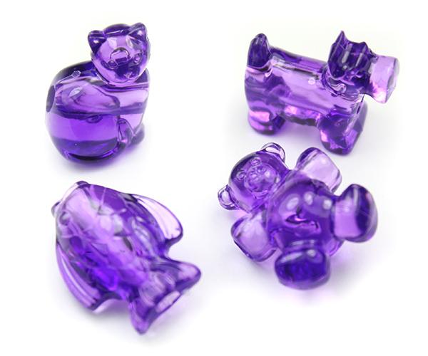 57356 アメジスト 透明 25mm ペット ポニービーズ (10個)1枚目の画像