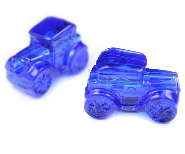 57026 ダーク サファイア 透明 25mm クルマ ポニービーズ (10個)1枚目の画像