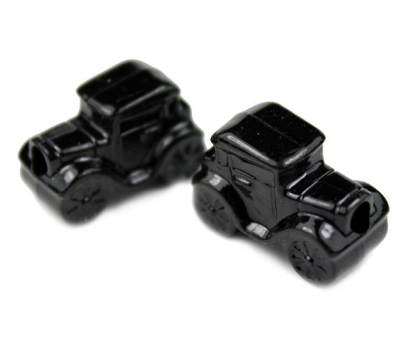 57317 ブラック 不透明(Opaque) 25mm クルマ ポニービーズ (10個)1枚目の画像