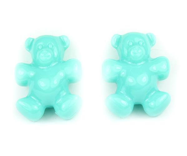 57215 ライト ターコイズ 不透明(Opaque) 25mm テディベア ポニービーズ (10個)1枚目の画像