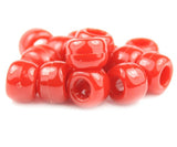 50021 レッド 不透明(Opaque) 9x6mm(標準) バレル ポニービーズ (100個)【在庫状況：★★★】